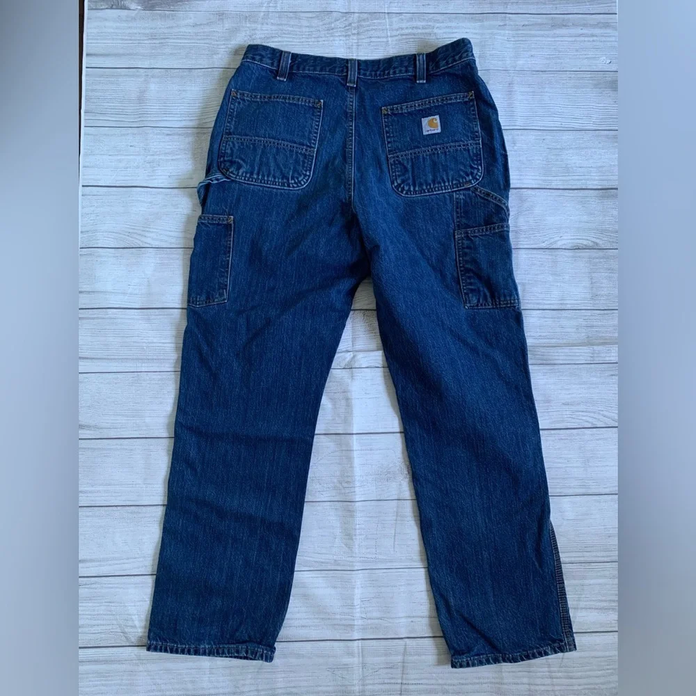 Carhartt Men’s Blue Denim Loose Fit Jeans 34x32